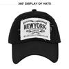 Newyourk Embroidered Baseball Cap Wide Brim Duck Tongue Hat Casual Style Black