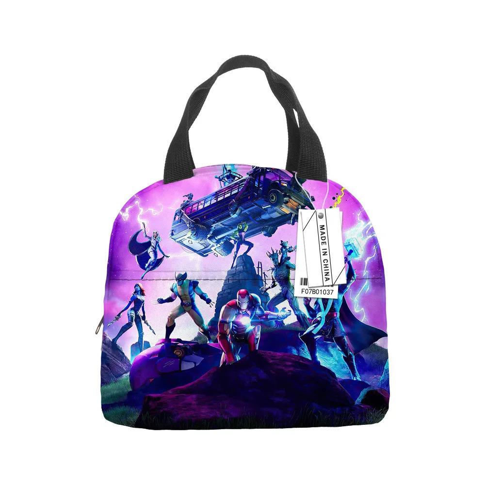 Cartoon Thermal Insulation Lunch Bag Portable Portable Lunch Bag Lunch Box Bag Student Office Worker With Meal Storage Bag