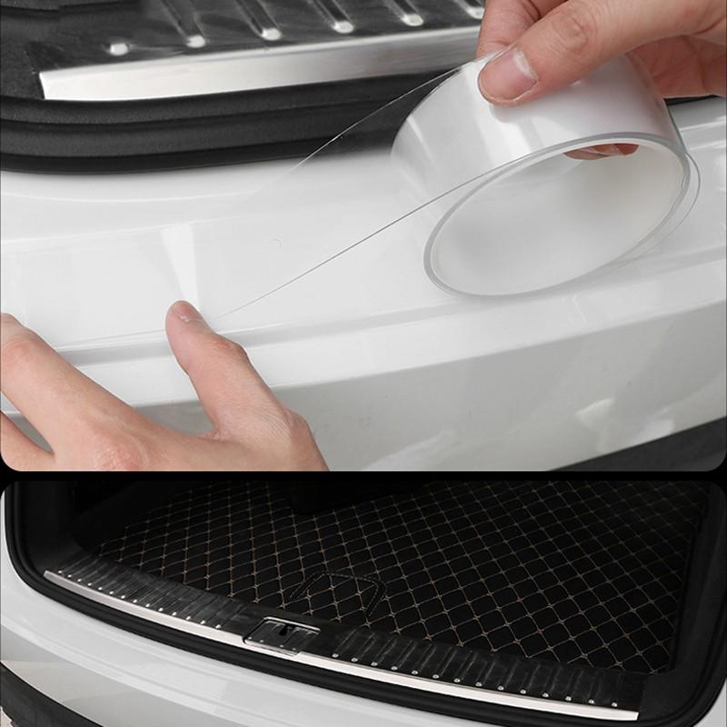 Car Door Sill Protector Transparent Anti Scratch Strip Trunk Guard Plate Universal Thick Protective Film