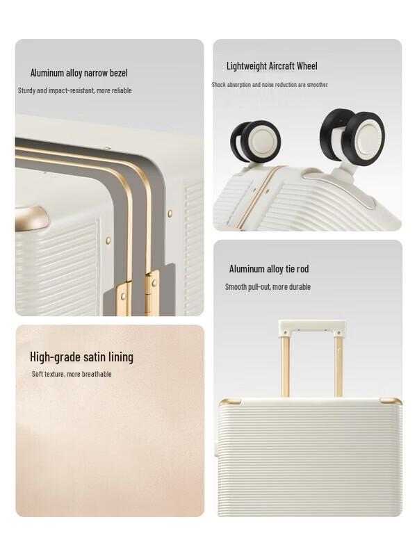 OIWAS Luxury Aluminum Frame Carry-On Luggage