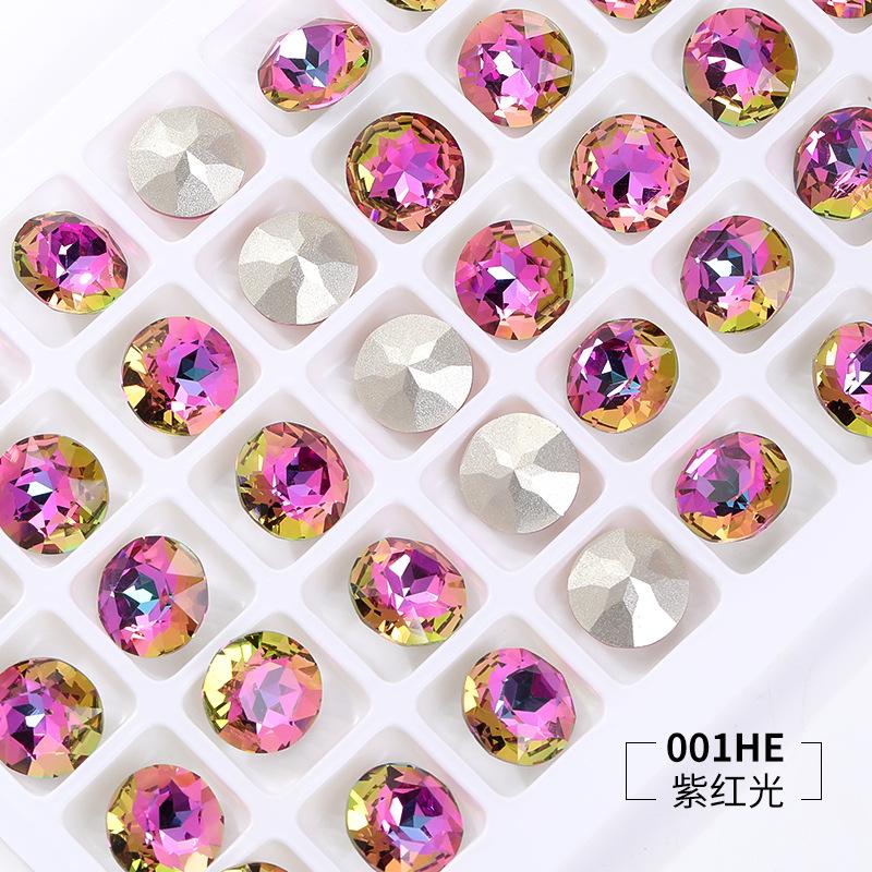 ZSY Round Circle Fancy Stones K9 Point Back Rhinestone Loose Beads Crystals Stone for DIY Crafts