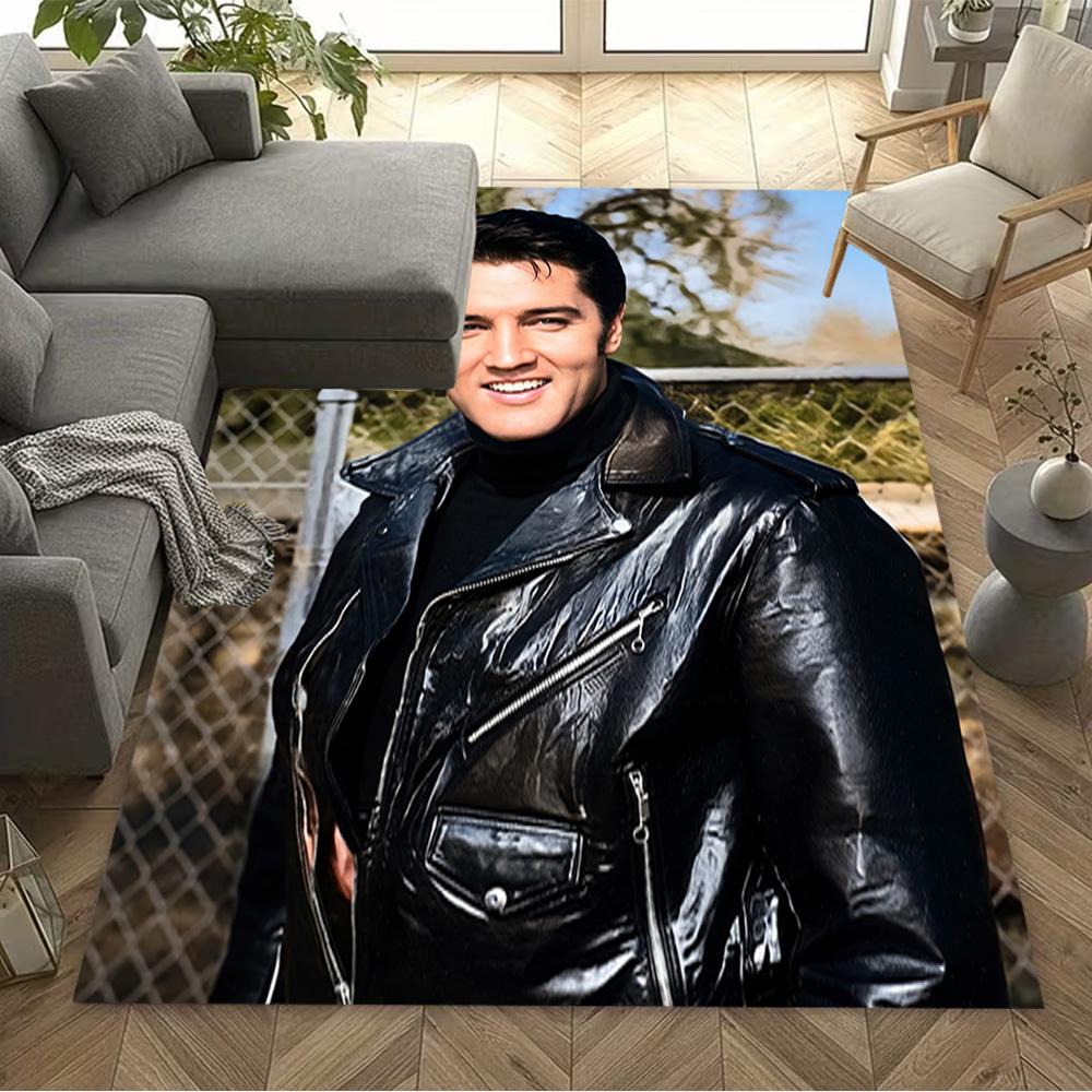 Elvis Presley's Legacy Carpet Suitable for Playrooms Foyer Bedrooms Dining Room Anti-slip Rug Anime Office Decor Birthday/Christmas Gift