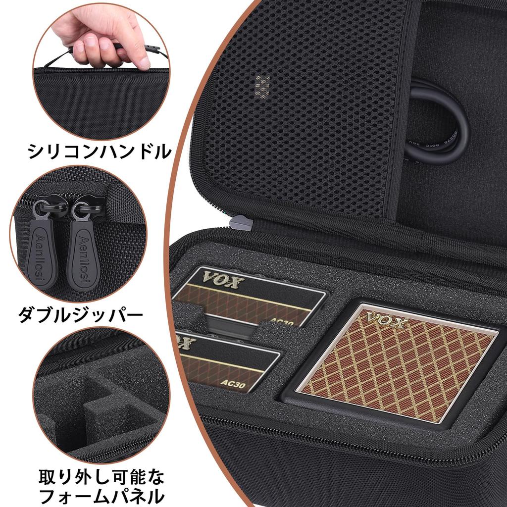 (Case Only) Protective Storage Case for VOX amPlug2 2W AC30/Classic Rock/Bass Guitar Amplifiers - Aenllosi