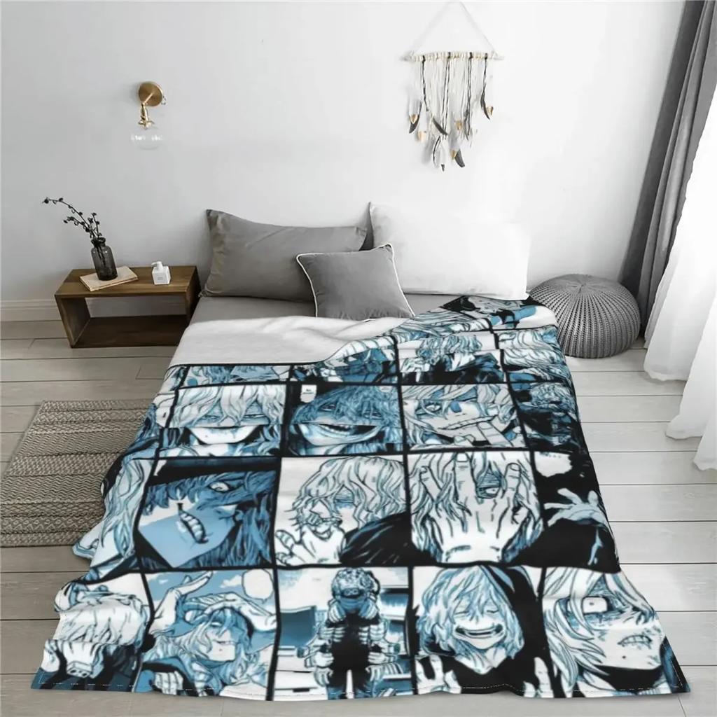 Shigaraki Collage Soft Warm Coral Fleece Flannel Blankets For Beds Plaid Blankets And Throws Sofa Cover Bedspread Grinch Blanket