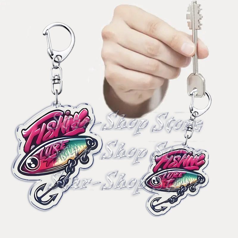 Creative Fishing Fisherman Keychains Keyring for Accessories Bag Hobby Outdoor Pendant Keyring Jewelry Fans Christmas Gifts