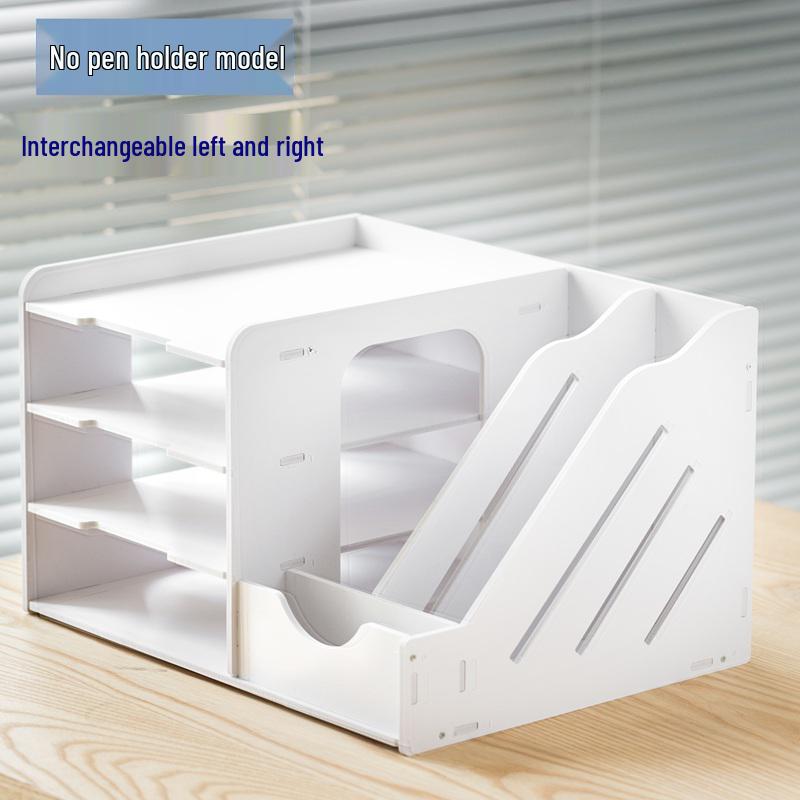 Desktop File Organizer with Storage Boxes and Book Stand