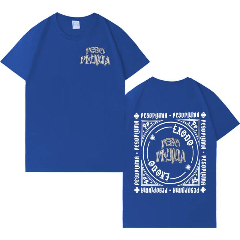 Singer Peso Pluma Fashion Double Sided Print Graphic Tshrits Men T Shirt Harajuku Oversized Short Sleeve Crewneck Gothic Clothes