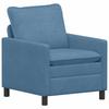 2 Piece Sofa Set Blue Fabric