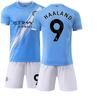 26 Manchester City Heim Blau Haaland Nr. 9 Trikot 17 De Bruyne 47 Foden Fußballtrikot Sportanzug