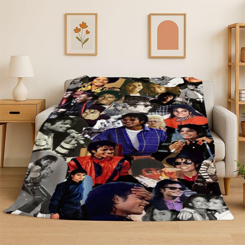 Re della Pop Star MJ Michael Jackson Coperta di Flanella Morbida Calda Coperta da Divano per Camera da Letto Soggiorno Letto Viaggio Campeggio Picnic