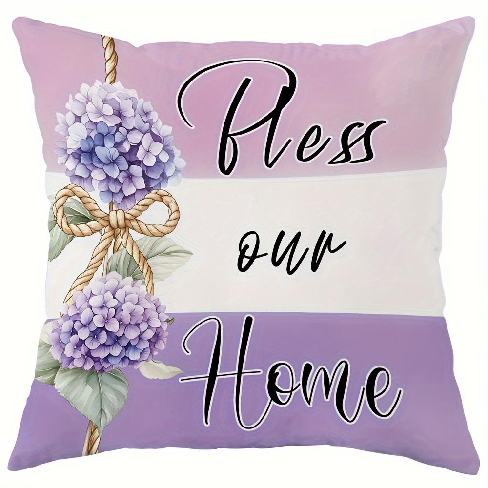 

Декор для дома Привет Весна Птица и Гортензия Декор для дома Узор Наволочка для подушки Подходит для дивана Спальни Автомобиля 16x16Inch