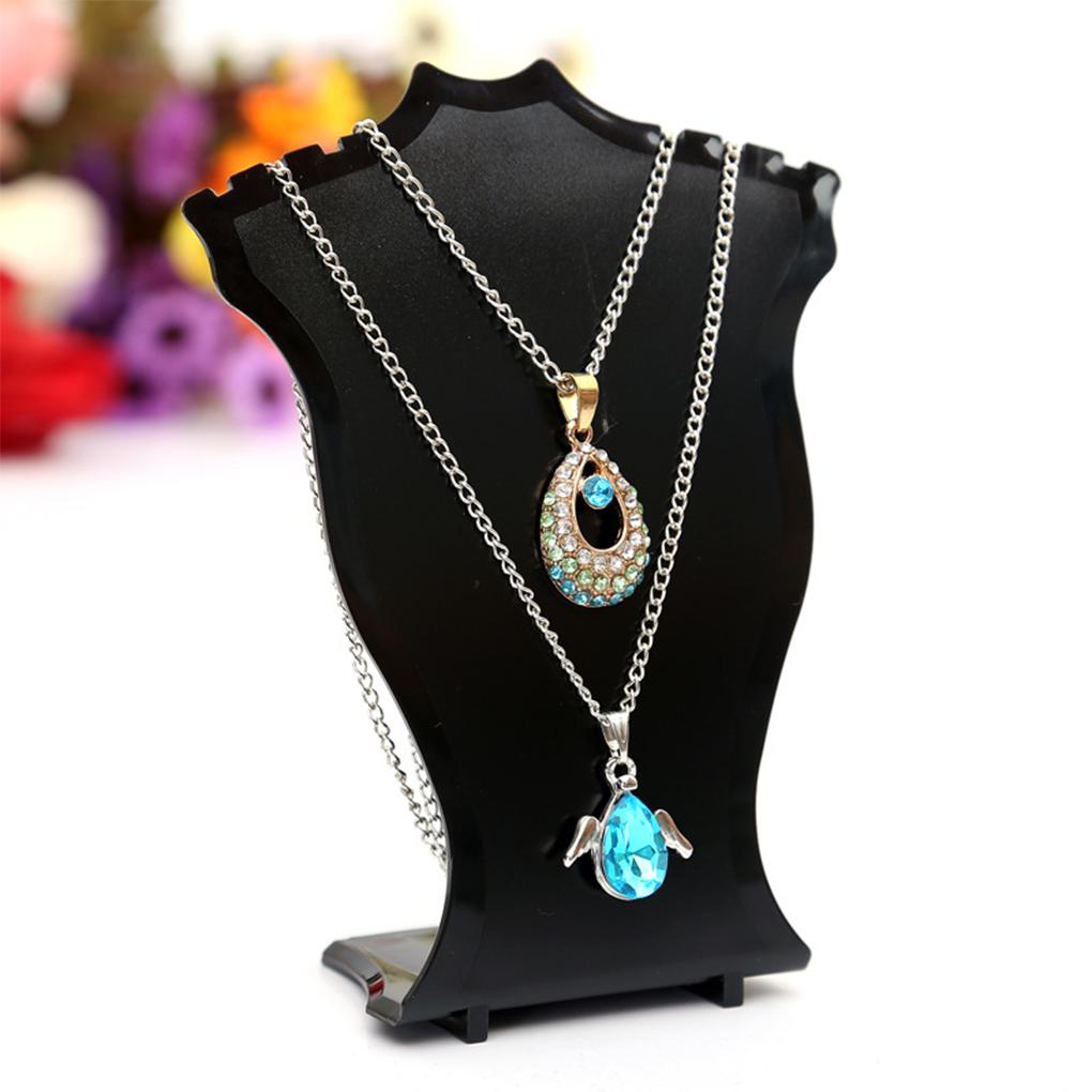 Creatively Display Jewelry Necklace Holder Earring Bust Mannequin Pendant Chain Organizer Stand Hanging Storing Shelf