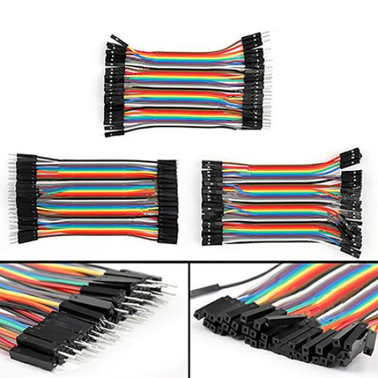 40Pcs/Row 10cm M-M Dupont Wires Jumper M-F F-F Cables for Arduino Breadboard