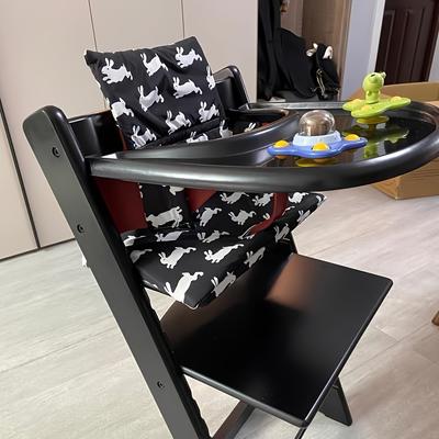 Non-Slip High Chair Cushion Cover Cute Rabbit Design Soft Polyester All-Season Dining Chair Pad for Babies and Toddlers Easy