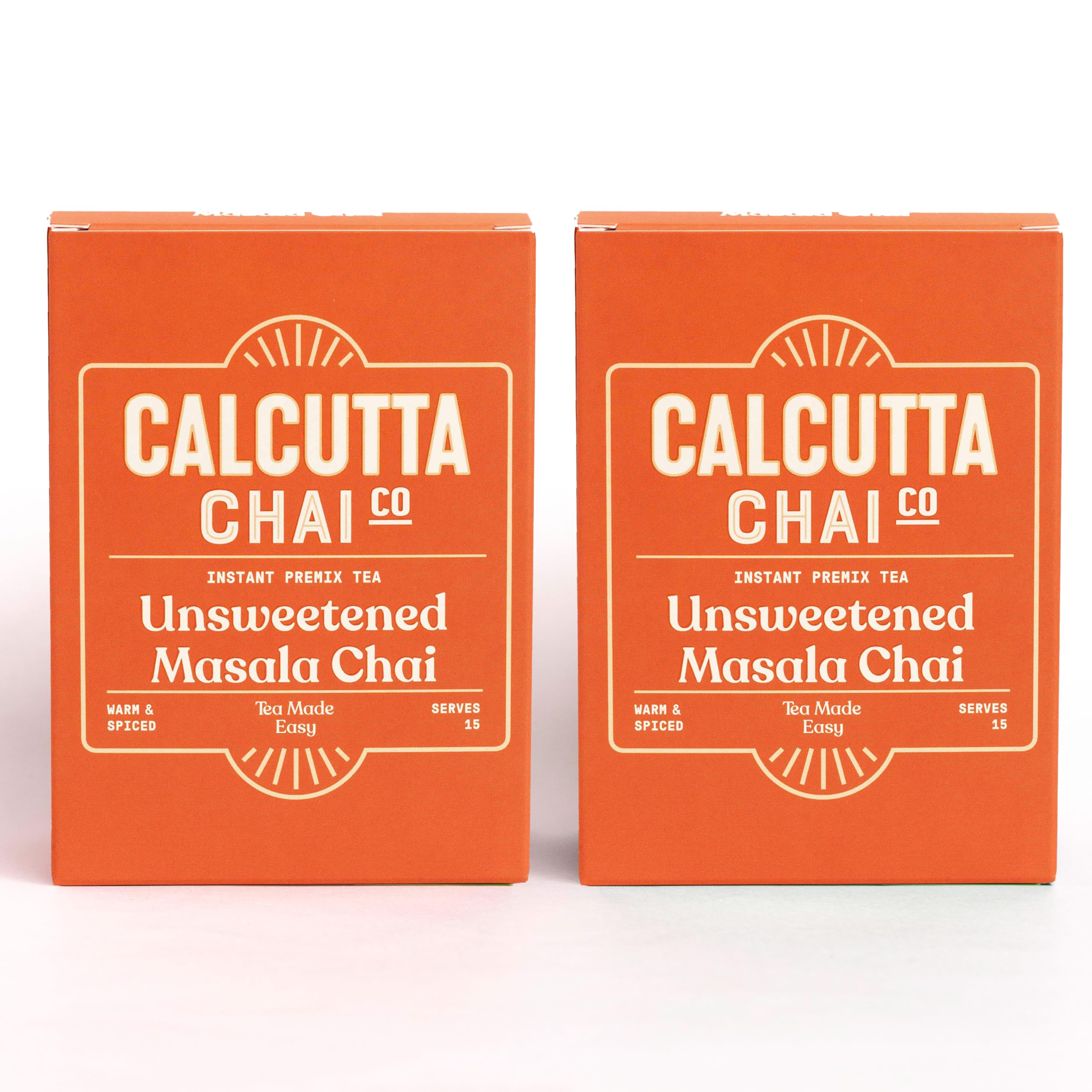 Calcutta Chai Co Unsweetened Masala Chai|Instant Tea Premix|30 Sachets|420 Gram-Pack Of 2|Zero Added Sugar|Made With Assam Tea|Added Natural Spices