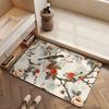 New Chinese-Style Flower Diatom Mud Floor Mat, Toilet Cushion, Door-To-Door Bathroom Quick-Drying Toilet Door Mat