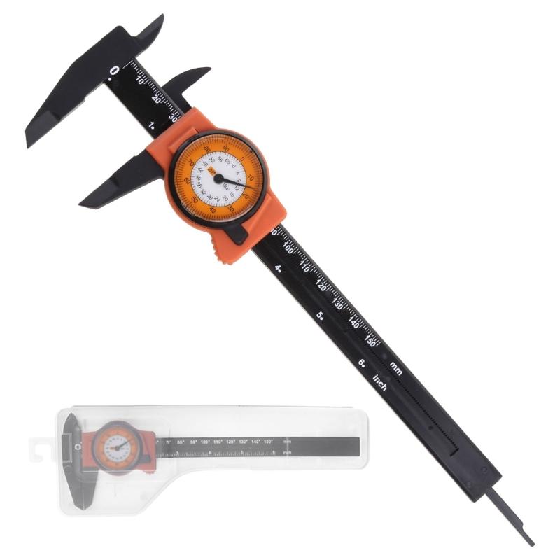 6-inch Plastic Dial Vernier Caliper Ruler Vernier Caliper Gauge Professional Measuring Ruler Tool High Accuracy Measurer