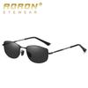 aoron Fashion Metal Frame Polarized Sunglasses for Men Women Outdoor Driver Driving Glasses UV400 Anti Glare Eyeglasses