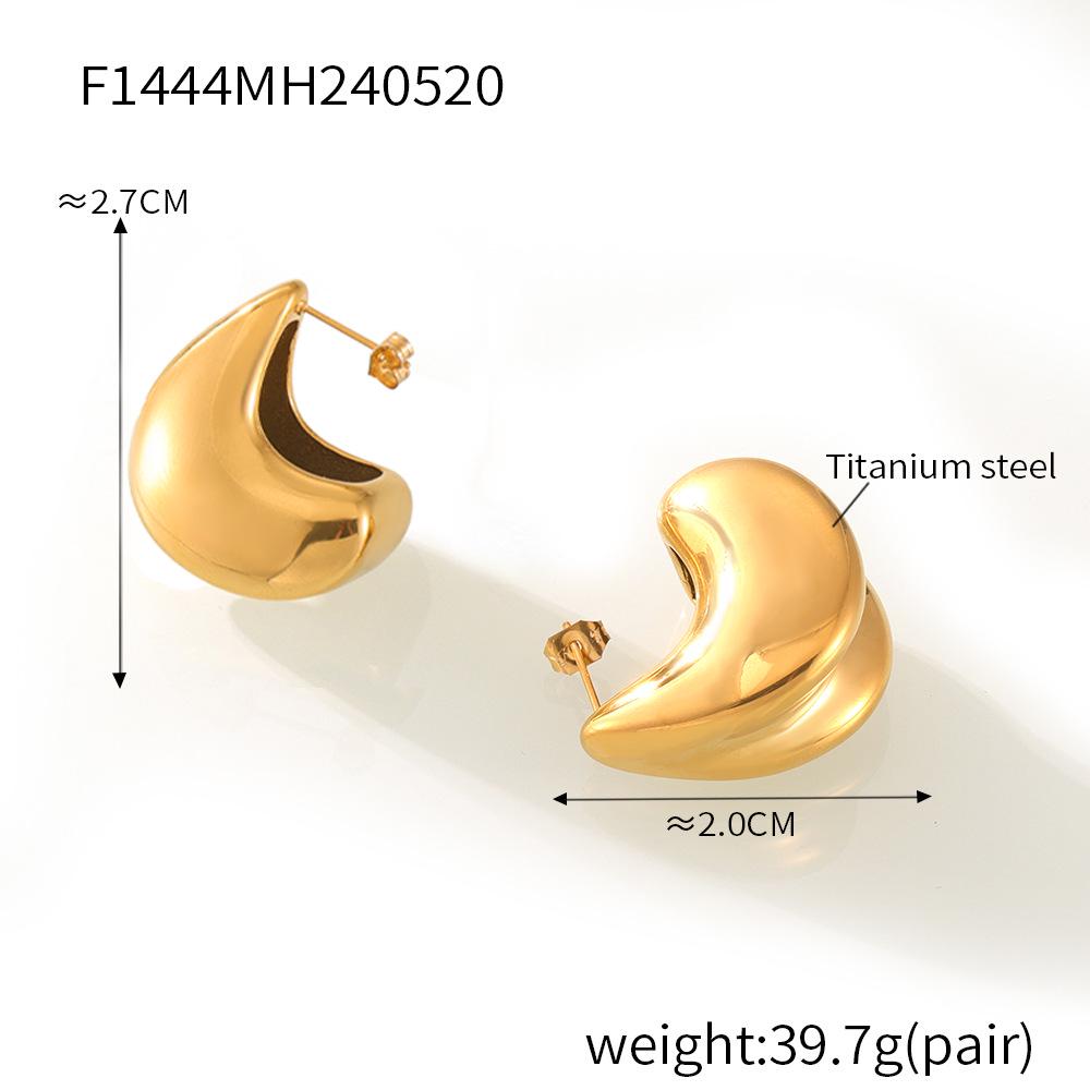 Creative Geometric Water Drop Earrings: Unique Titanium Steel Fashion Accessories