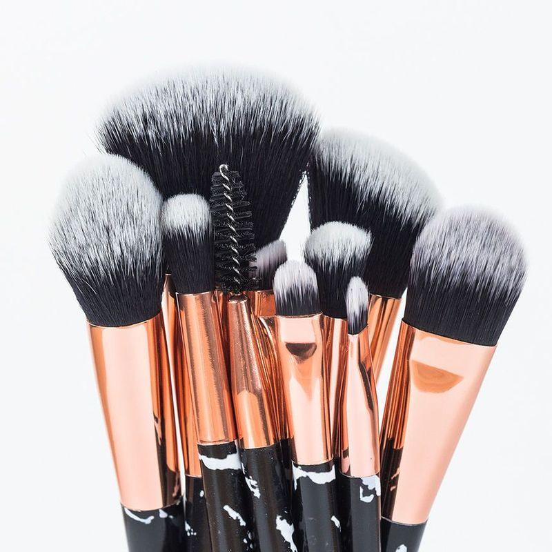 Beautrend - Set of 10: Marble Print Makeup Brushes