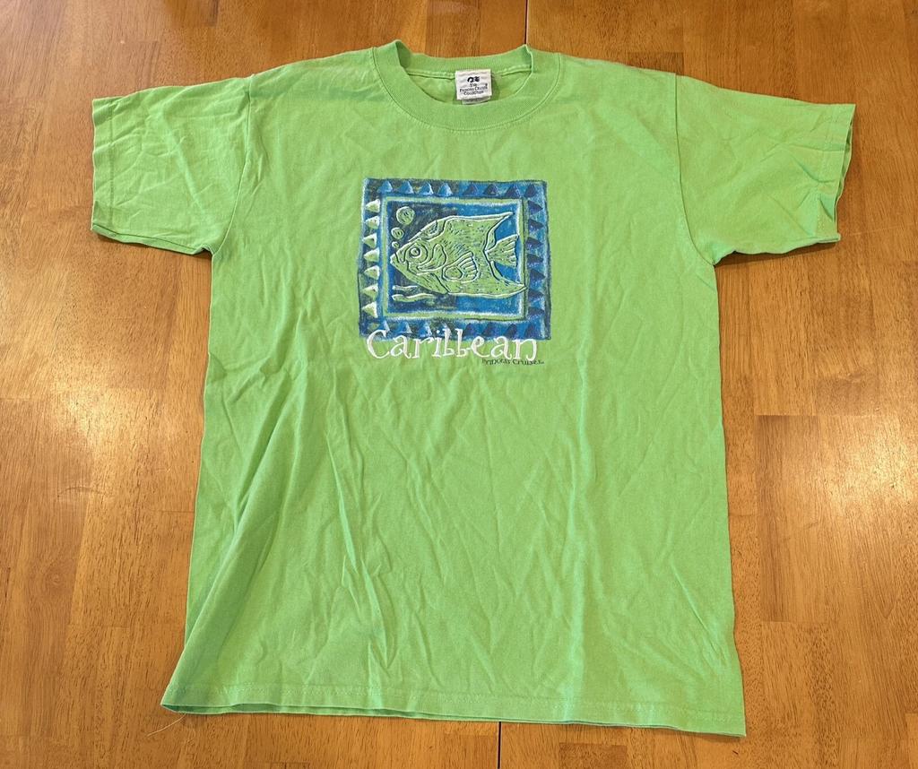 Vintage Caribbean T Shirt Medium Princess Cruises Fish Embroidered