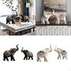 Decorative Sculpture Figurines Crafts Housewarming Gifts Ornament Couple Elephants Statue for