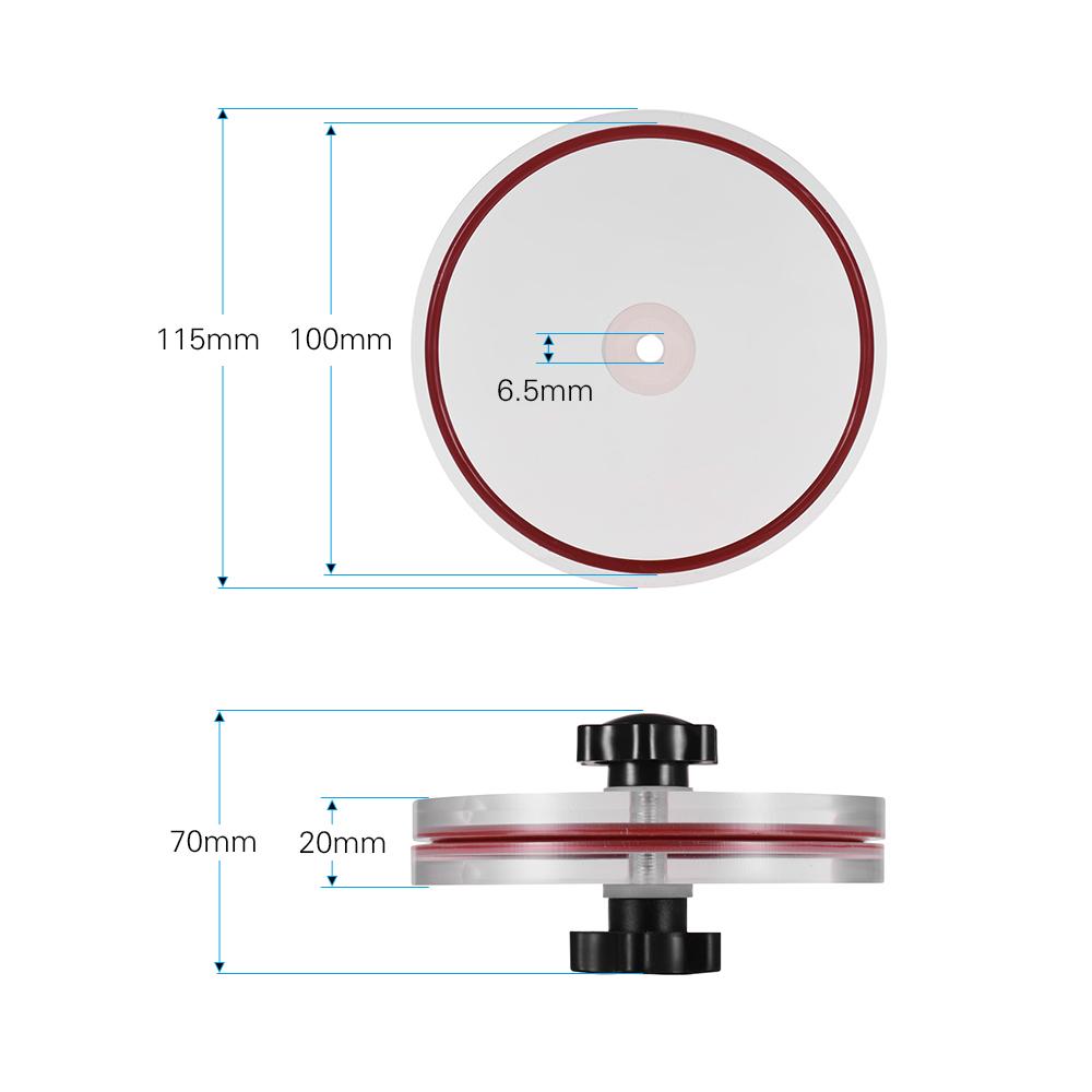 LP Vinyl Record Cleaner Clamp Vinyl Record Lable Saver Protector Waterproof Acrylic Clean Tool with Cleaning Cloth