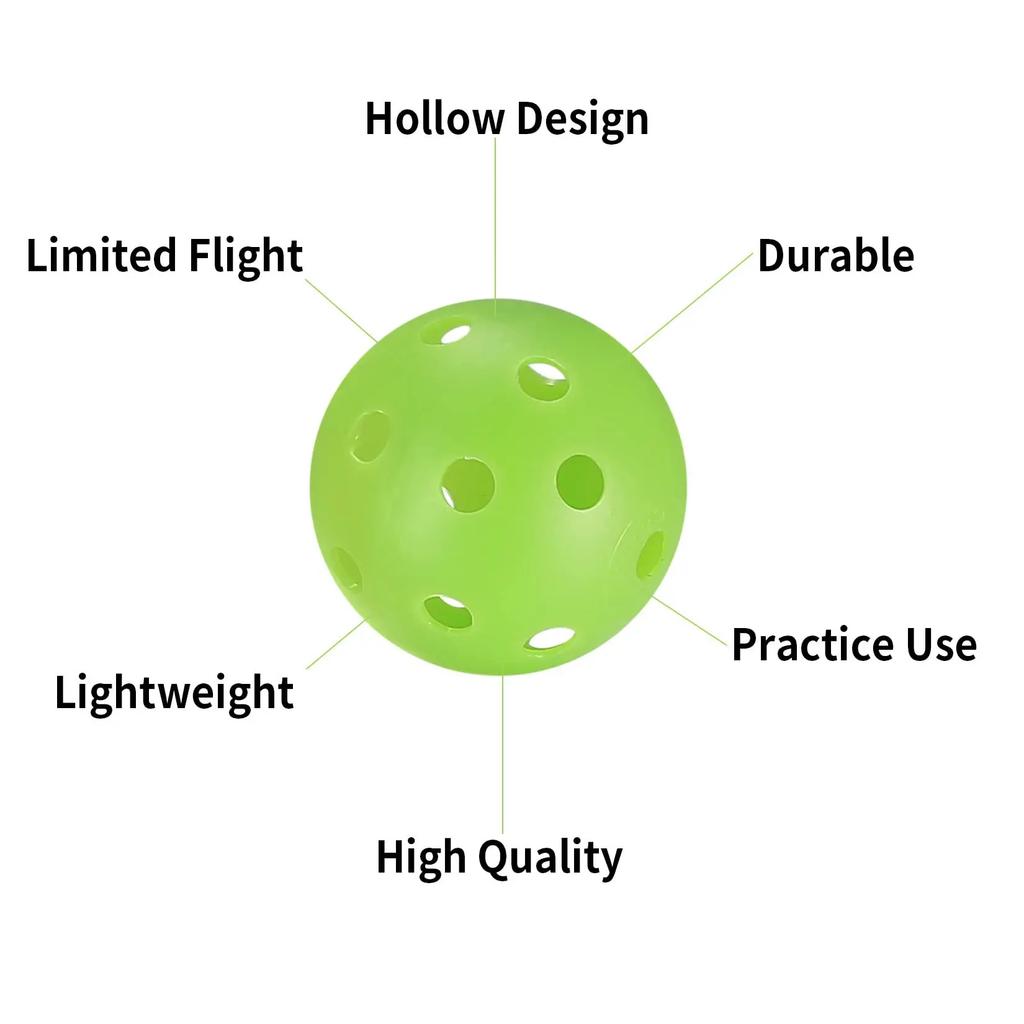 28 Pcs Air Flow Hollow Golf Balls 42mm Plastic Exercise Balls for Swing Practice Driving Range Home Outdoor Games Suitable