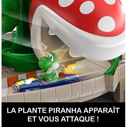 Hot Wheels - Mario Kart Rennstrecke Piranha - Kartauto im Maßstab 1-64 - Kinderspielzeug