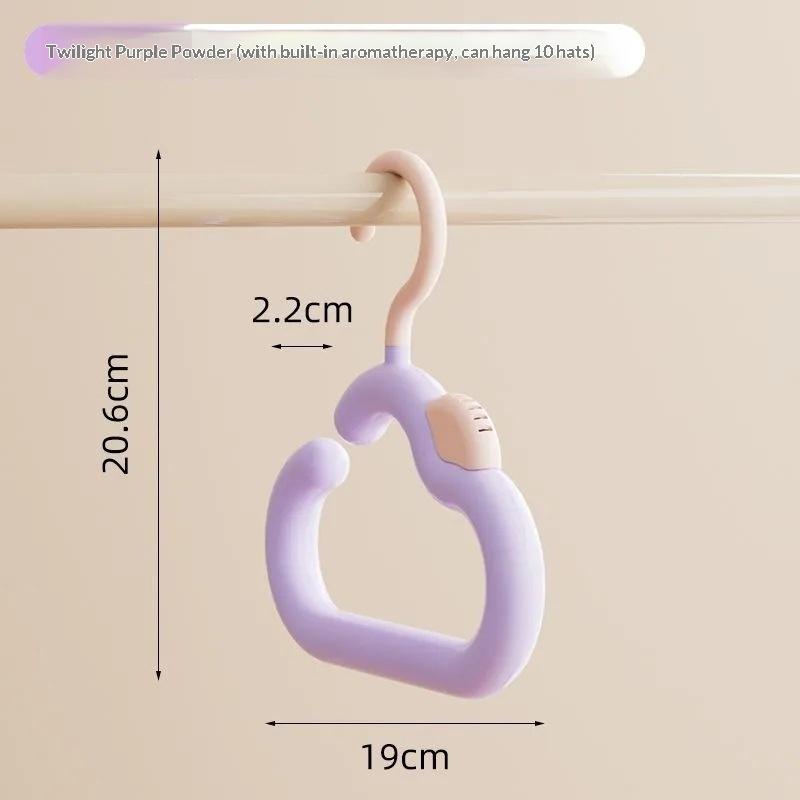 Rotatable Hat Storage Clothes Hanger Multi-Function Hook Home Use Plastic Coat Hanger Adult Closet Storage Cloud Shaped Hooks