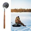 Ice Fishing Skimmer Scoop Metal Wooden Handle Accessory for Winter