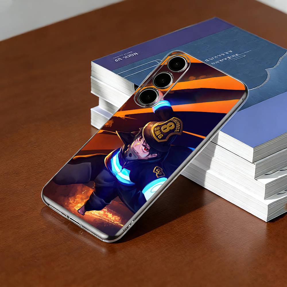 S-Shinra Kusakabe F-Fire F-Force Phone Case For SamsungA10,12,20,21S,30,31,40,50,51,52,70,71 Transparent Cover Samsung a514g