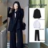 Women's Black Suit Set for Spring/Autumn 2026 - Casual, Fashionable, and Professional; Ideal for Interviews and College Students.