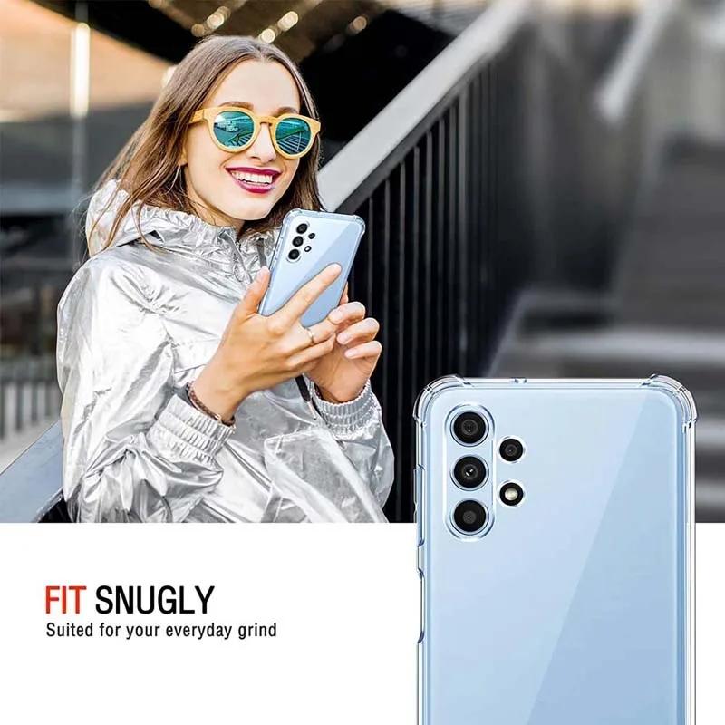 Shockproof Clear Silicone Soft Case For Samsung Galaxy S24 S23 A05S A15 A54 A04S A14 A53 Huawei P60 Xiaomi Redmi Note 12 iPhone 15 14 13 Pro Max Cover
