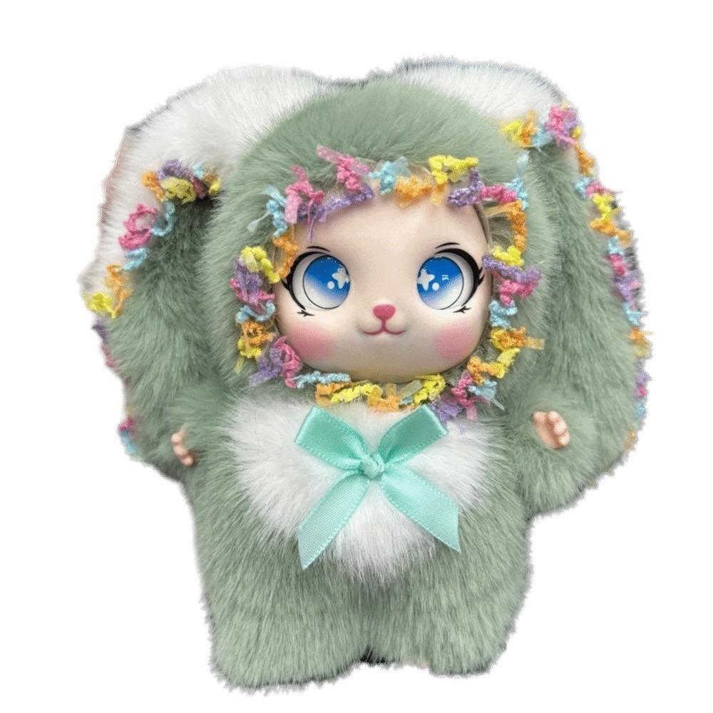 Bag Hanging Rabbit Plush Keychain Big Ear Car Key Ring Delicate Bunny Doll Pendant Gift For Girls