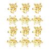 Yousheng 12Pcs/Set Napkin Ring Reindeer Snowflake Shape Metal Festive Napkin Holders Tableware Christmas Table Decoration