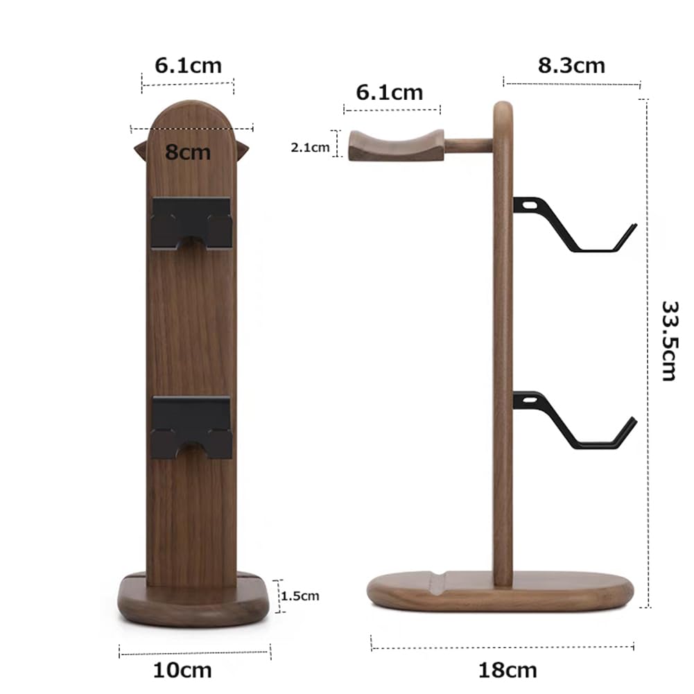 Sakuraya Controller Stylish Controller Storage Wooden Headphone Headset Gaming Desk Holds 3 Controllers Simultaneously Holder, Rack, Stand, Stand,