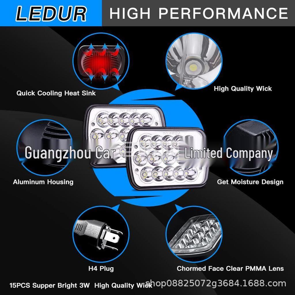 7-Inch LED Work Light for Wrangler & Cherokee Truck Modifications - 5x7 Headlight