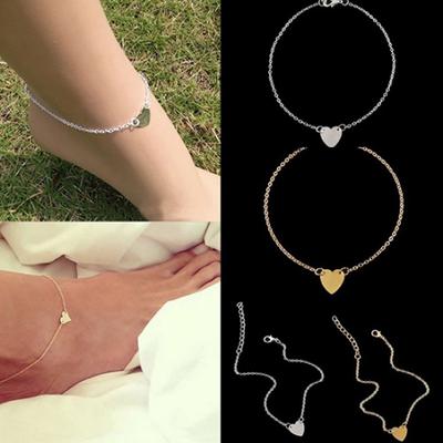 Women Love Heart Ankle Chain Anklet Bracelet Beach Sandal Foot Jewelry