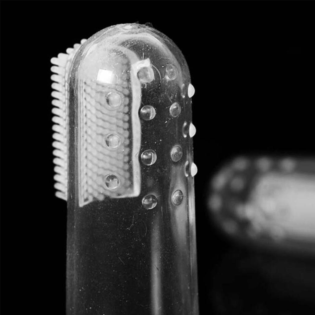 Pets Toothbrush Wearable Fingertip Tartar Brush Dirt Remover Washable Portable Tooth Cleaning Plaque Calculus Removal