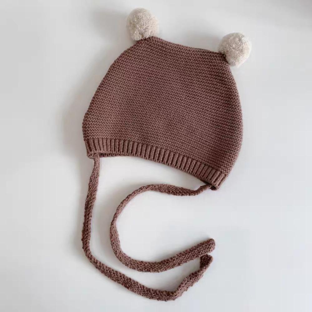 Korean Toddler Knitted Hat Winter Warm Infant Bonnet New Baby Ear Protection Hat