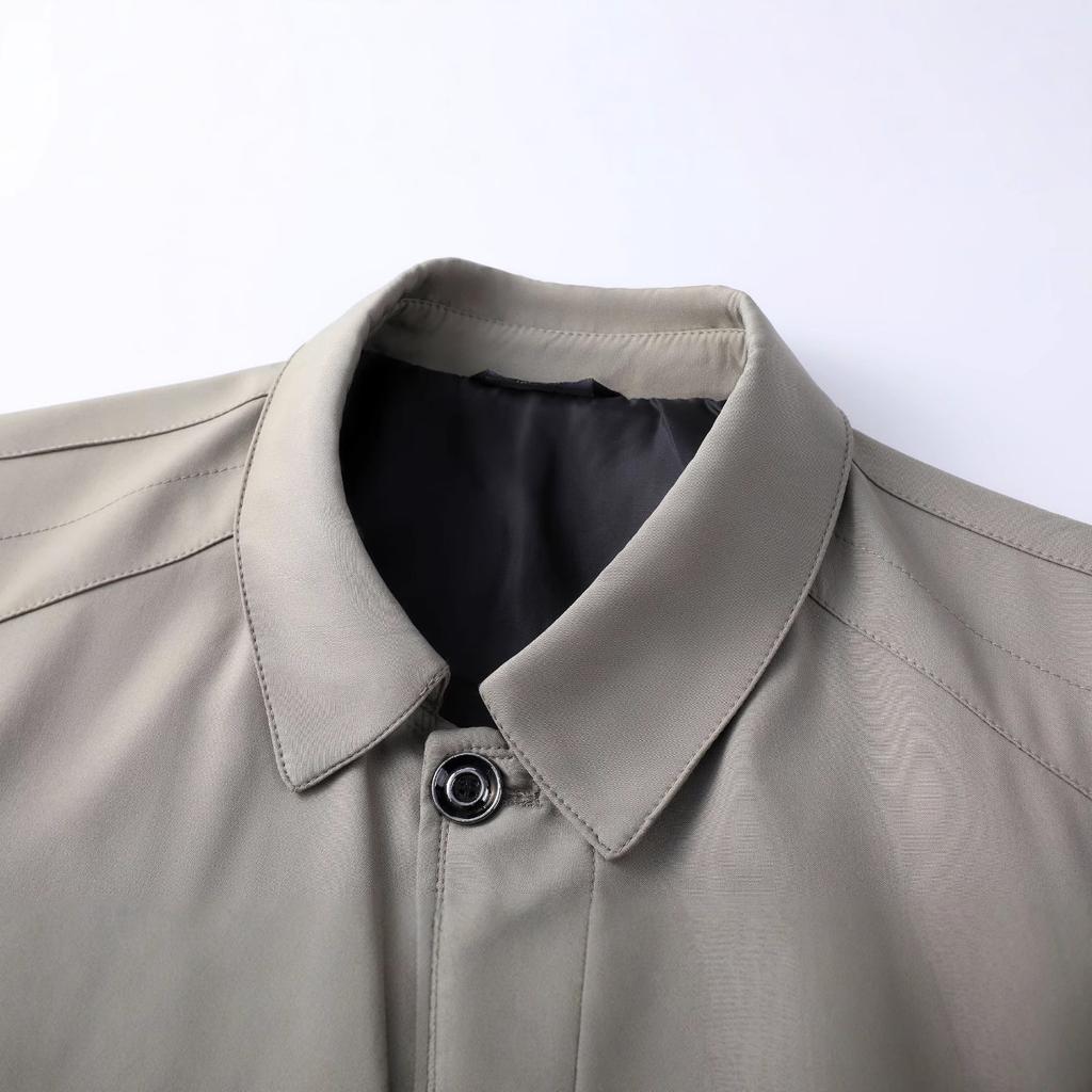 Spring and Autumn Men's Lapel Jacket High-end Casual High-end Business Men's Clothing Jacket Daddy Jacket