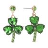 Irish Shamrock Earrings for Women Dangle Earrings 1Pair Green St Patrick's Day