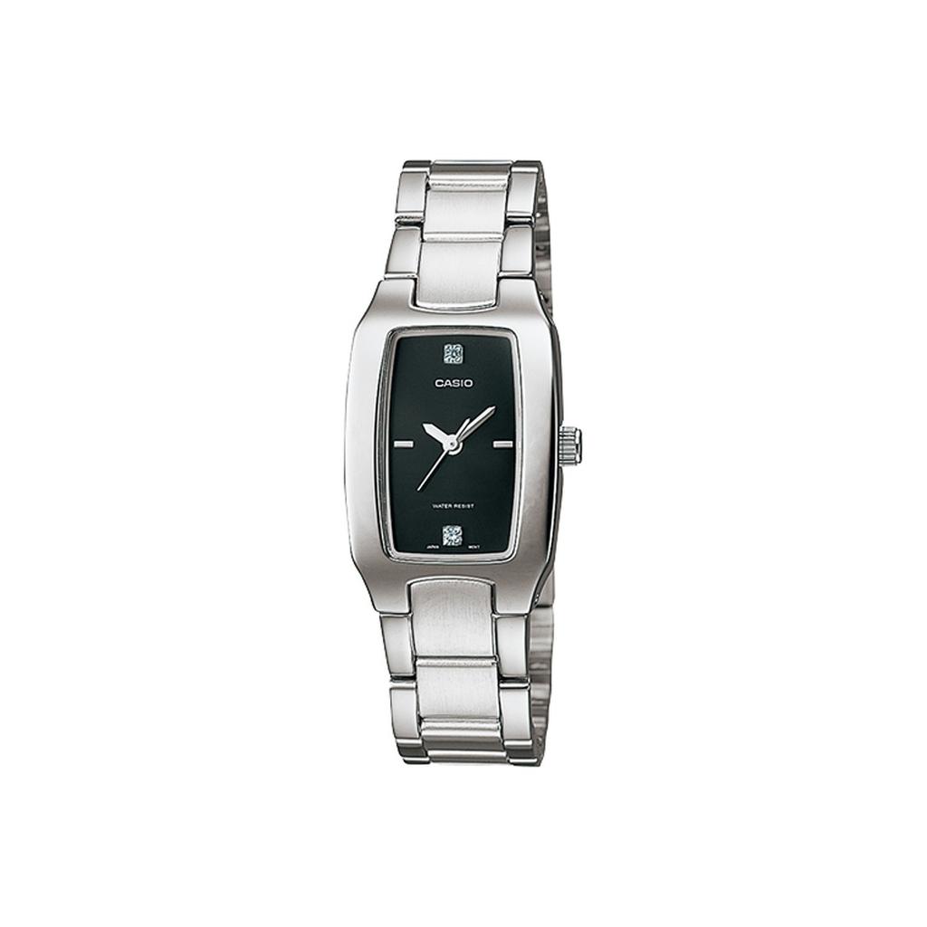 CASIO STANDARD Quartz Movement Stainless Steel Strap Watch Women's Watch Black Dial LTP-1165A-1C2