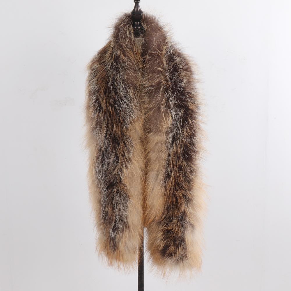 Hot Sell Ladies Long Style Genuien Fox Fur Scarf Women Knitted Fluffy Real Fox Fur Scarves Winter Keep Warm Fur Real Wraps