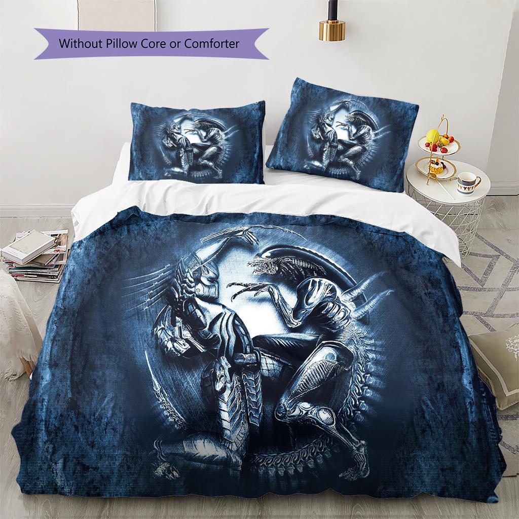 Cartoon Pattern Bedding Quilt Set Quilt Cover Pillowcase Home Decoration Birthday Gift (1 * Duvet Cover + 2 * Pillowcase, Without Core)