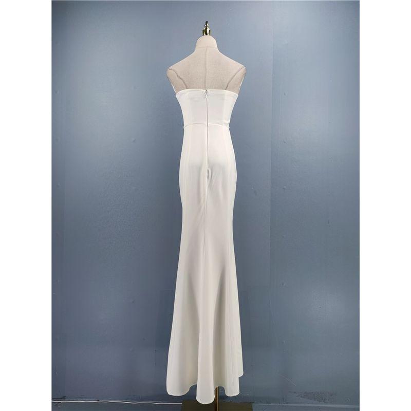 Foreign Trade Elegant Mesh Wrapped Chest High Dress Bow
