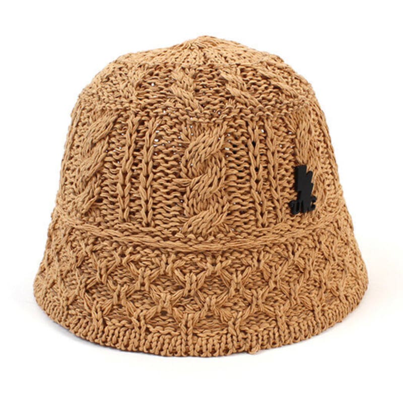 Universelle Chemie Sommer Beige Strick Eimerhut