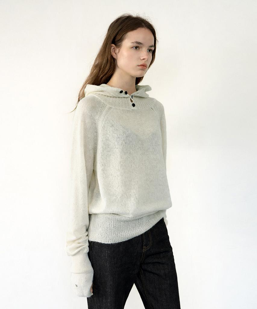 OUI MAIS NON Mohair Hoodie Knit