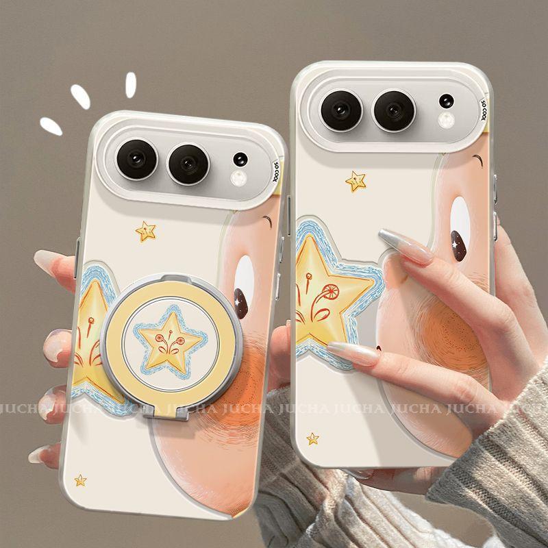 Applicable To Huawei Honor 500 Mobile Phone Case Autumn and Winter Cartoon Honor500 with Bracket Cute Big-eyed Star Person